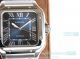 Swiss Grade Replica Cartier Santos Stainless Steel Blue Dial Watch (3)_th.jpg